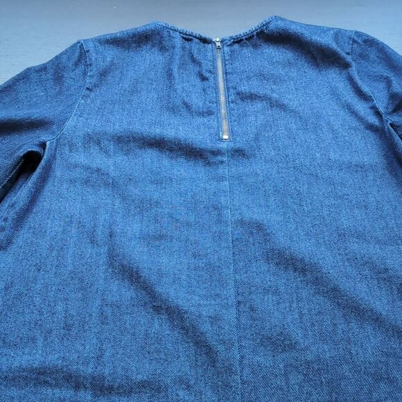 The 5th Label Denim Dark Blue frayed hem Casual Dress S - Picture 5 of 14